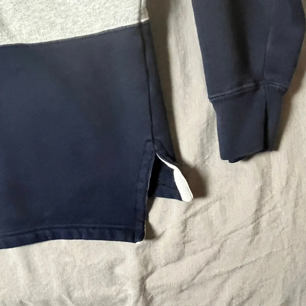 Polo Ralph Lauren Rugby Sweatshirt Mens XL Striped Navy Gray EUC